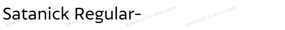 Satanick Regular字体转换